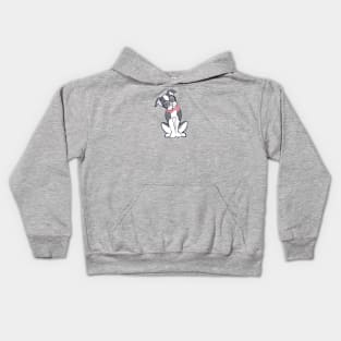 Boston Terrier with Glasses & Bowtie Kids Hoodie